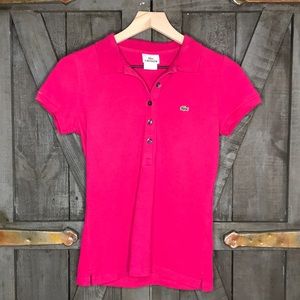 Women’s Lacoste Slim Fit Stretch Short Sleeve Polo